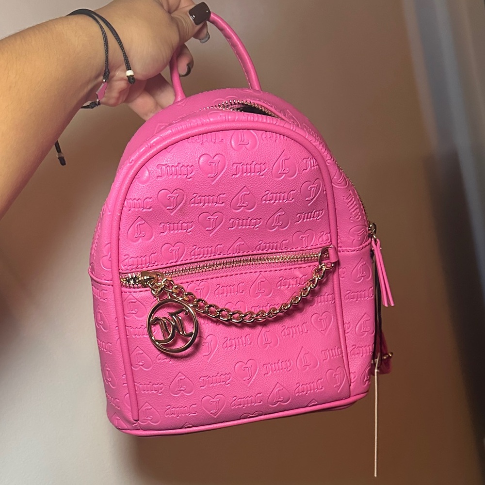 Juicy Couture Vibrant Pink Embossed Backpack